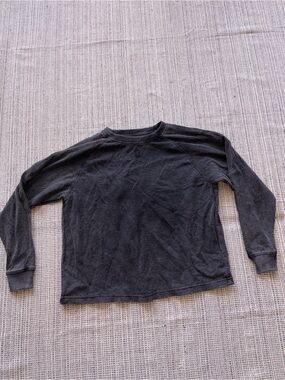 PHOLOH Unisex Pullover Sweatshirt Size M In Acid Washed